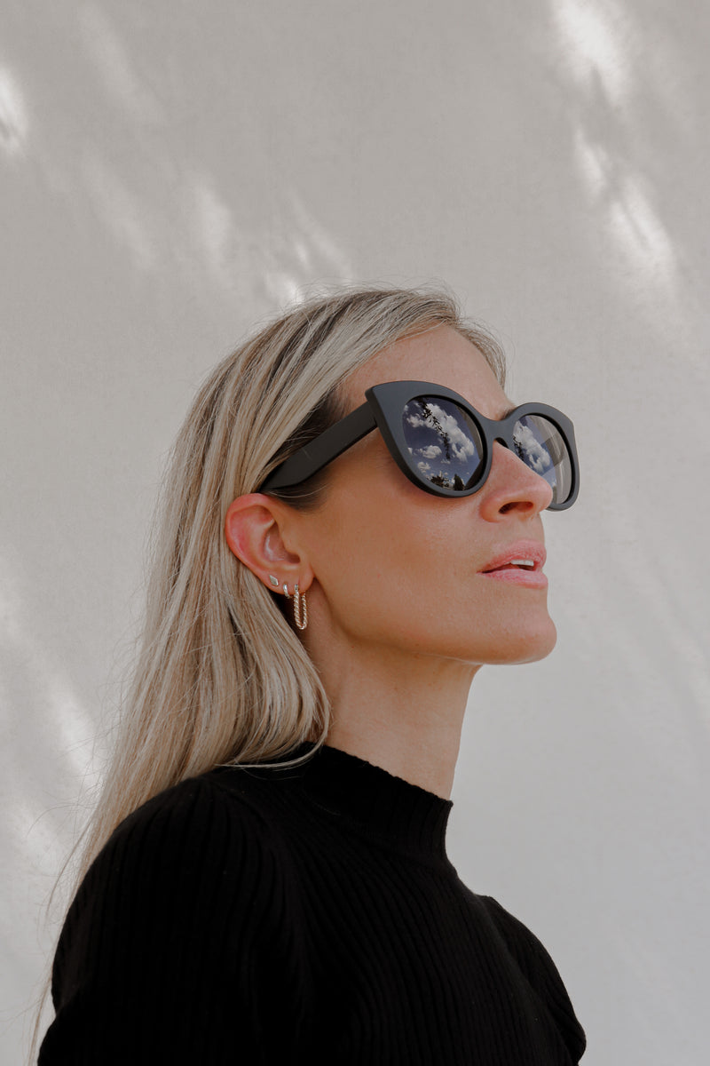 Roxy Sunglasses in Black – Nicole Lauren