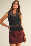 Lace Call Top in Black