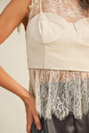Lace Call Top in Neutral
