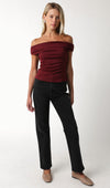 Andie Top in Burgundy