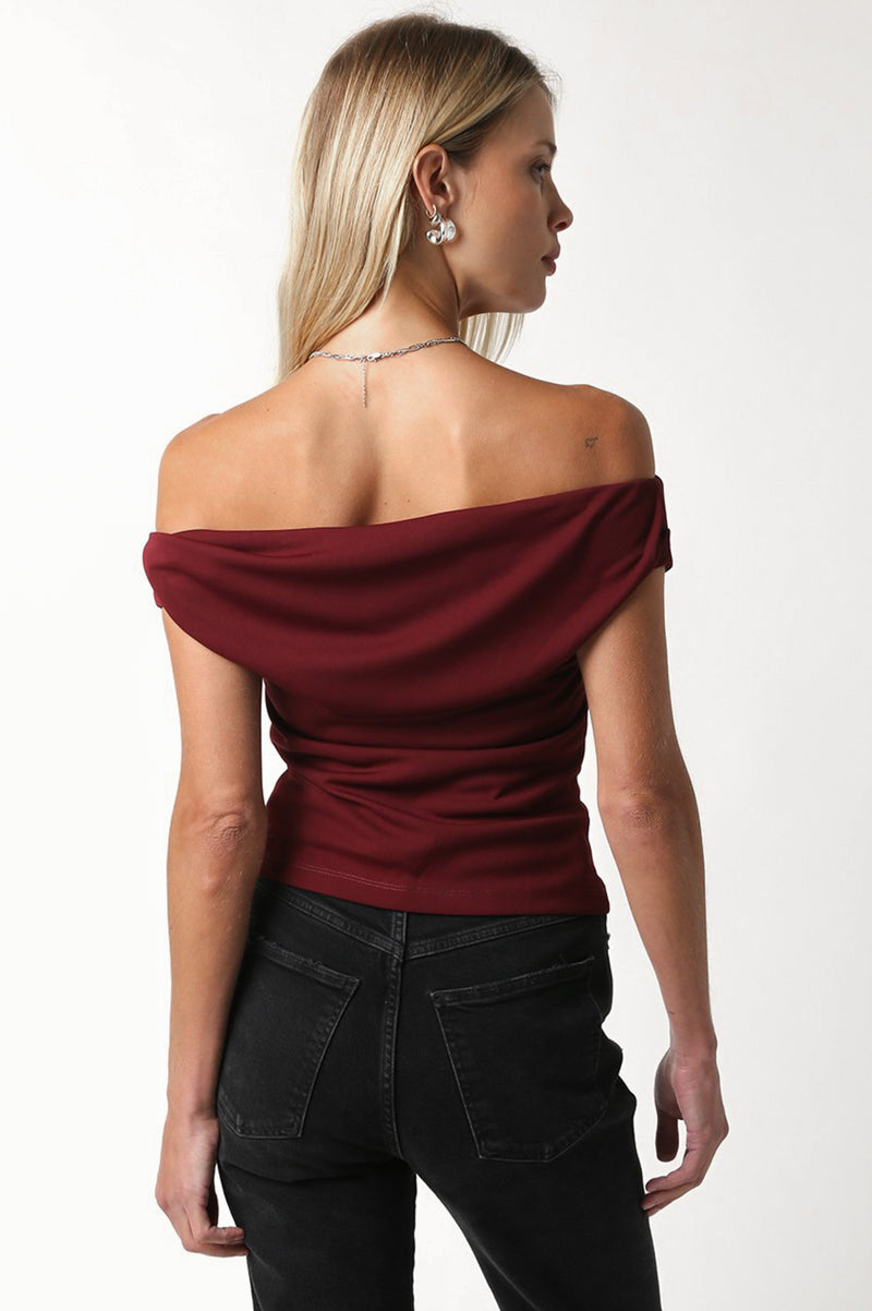 Andie Top in Burgundy