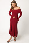 Anya Dress in Burgundy
