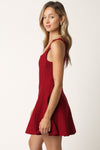 Audrey Dress in Deep Red