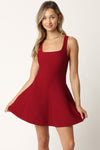 Audrey Dress in Deep Red