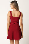 Audrey Dress in Deep Red