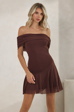 Backfired Dress in Brown