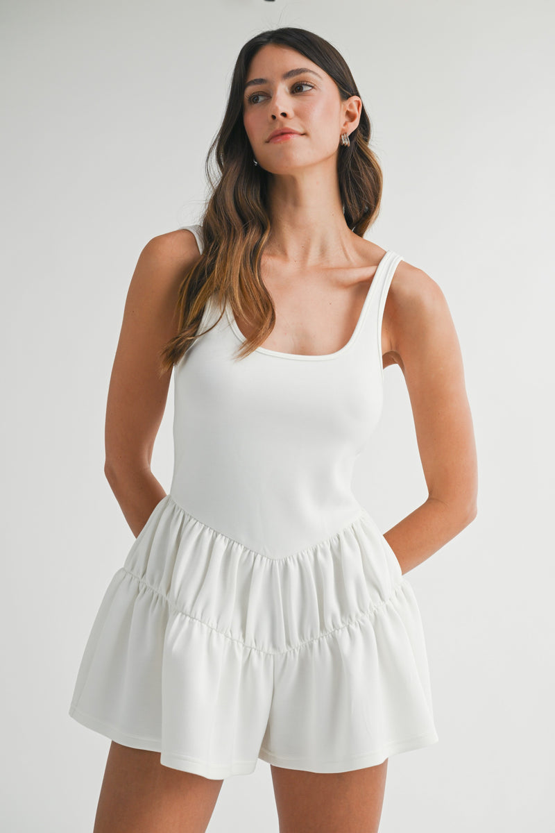 Briana Romper in White