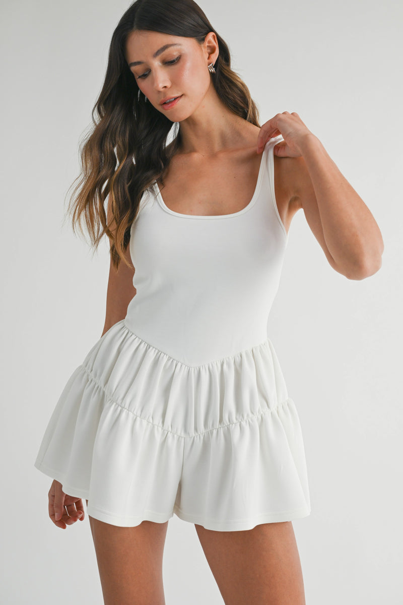 Briana Romper in White