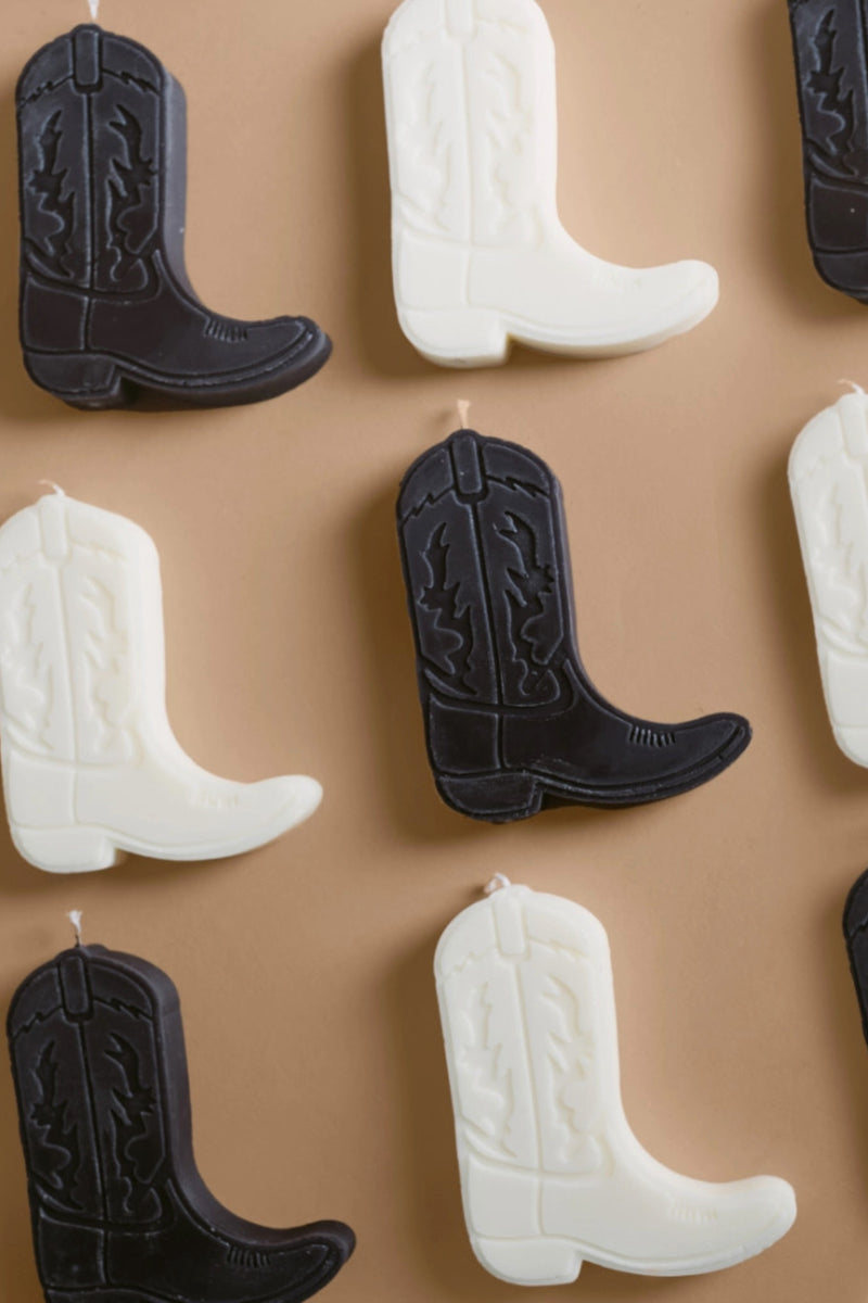 Cowboy Boot Candle in Midnight