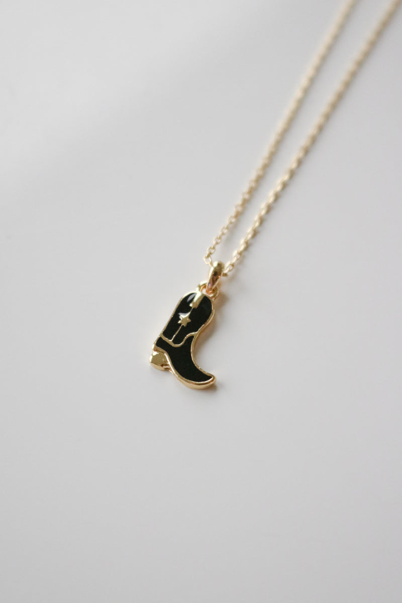 Black Boot Necklace