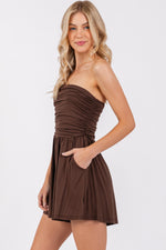 Carolina Romper in Chocolate
