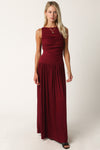 Catherine Dress in Burgundy