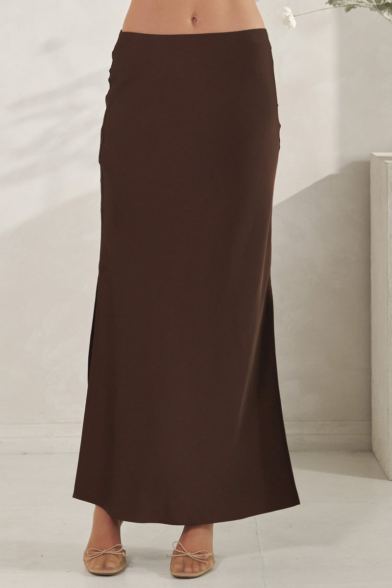 Coffee Date Skirt in Brown