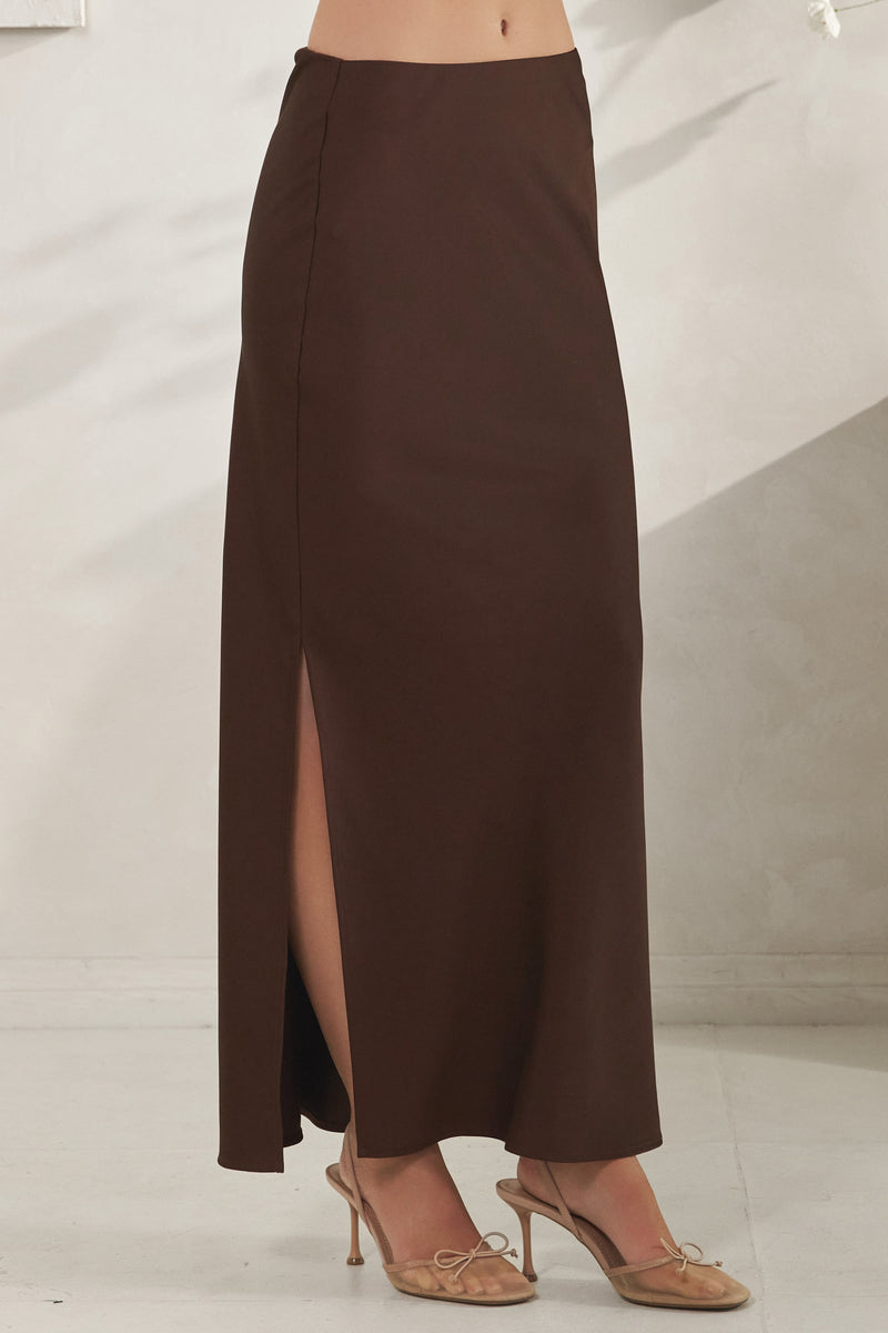 Coffee Date Skirt in Brown