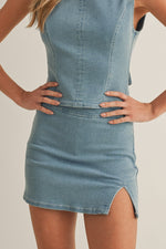Delia Skirt in Light Denim