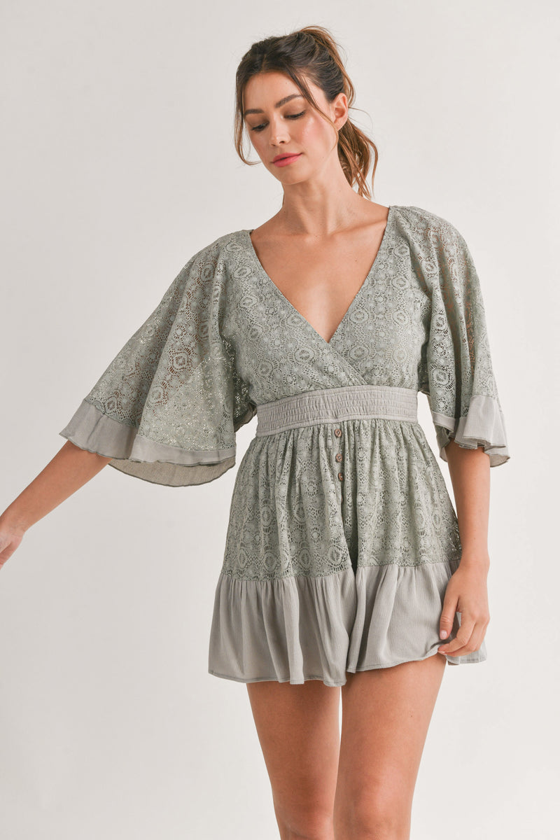Diana Dress in Dusty Olive