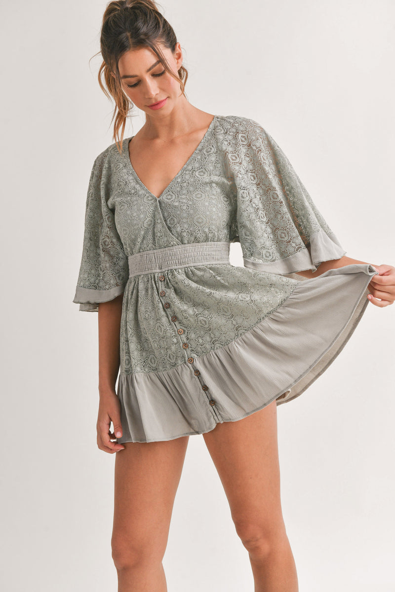 Diana Dress in Dusty Olive