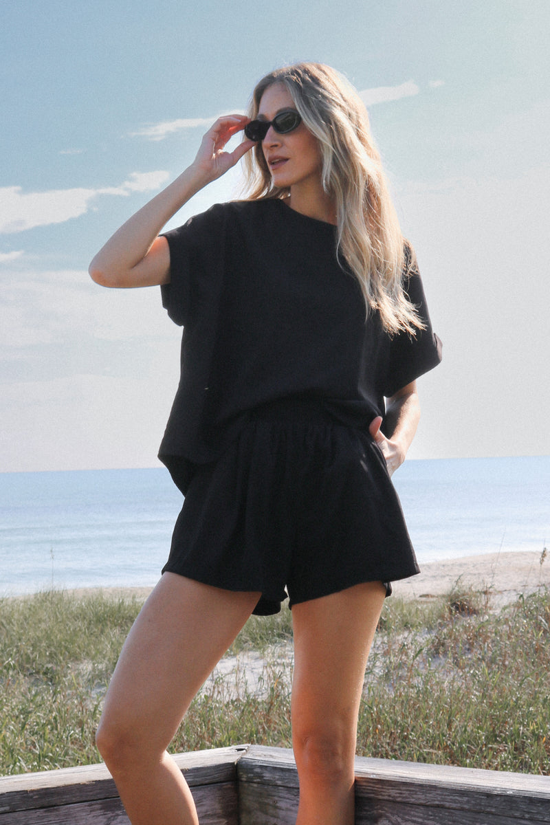 Down To Earth Top in Black
