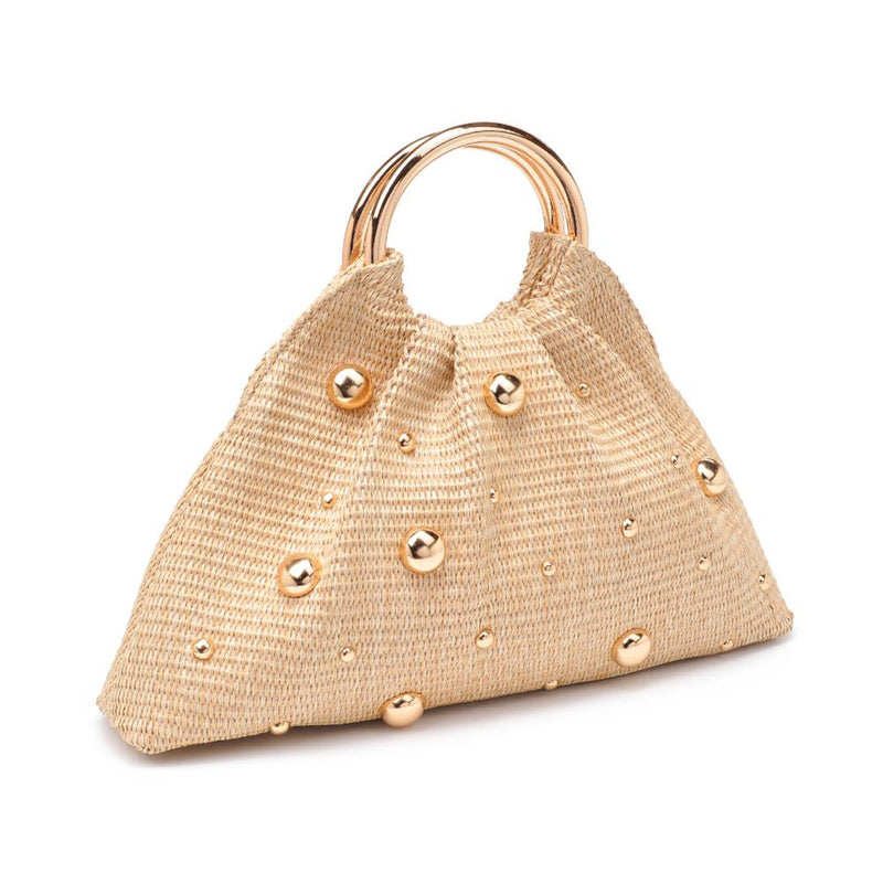 Harper Clutch in Dark Straw