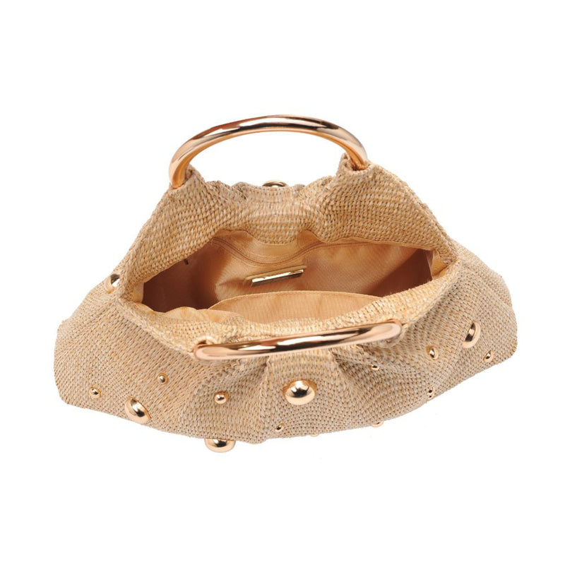 Harper Clutch in Dark Straw