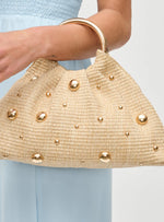 Harper Clutch in Dark Straw