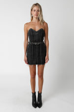 Henderson Denim Dress in Black