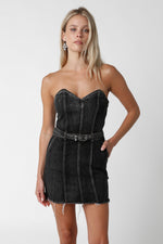Henderson Denim Dress in Black