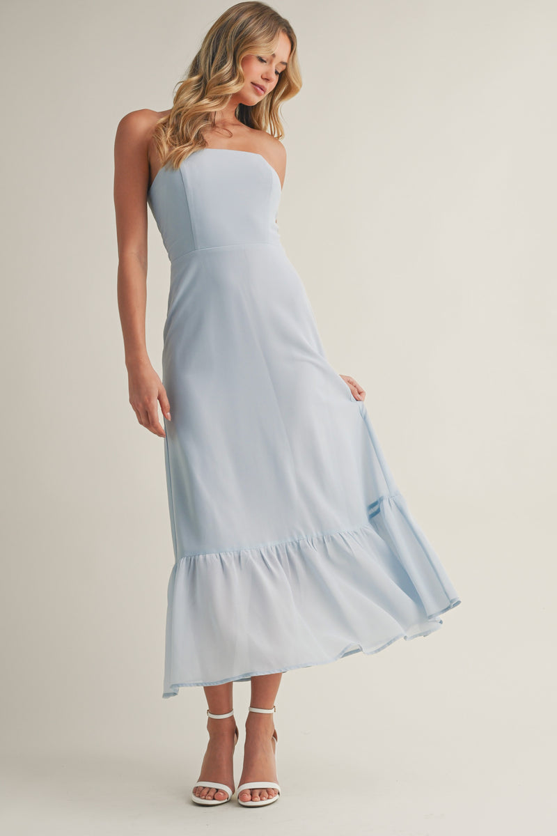 In The Moment Dress in Light Blue