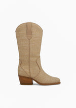 Jenah Boot in Natural Raffia