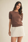 Kate Crewneck Sweater in Brown
