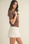 Kate Crewneck Sweater in Brown