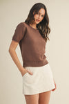 Kate Crewneck Sweater in Brown