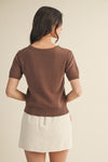 Kate Crewneck Sweater in Brown