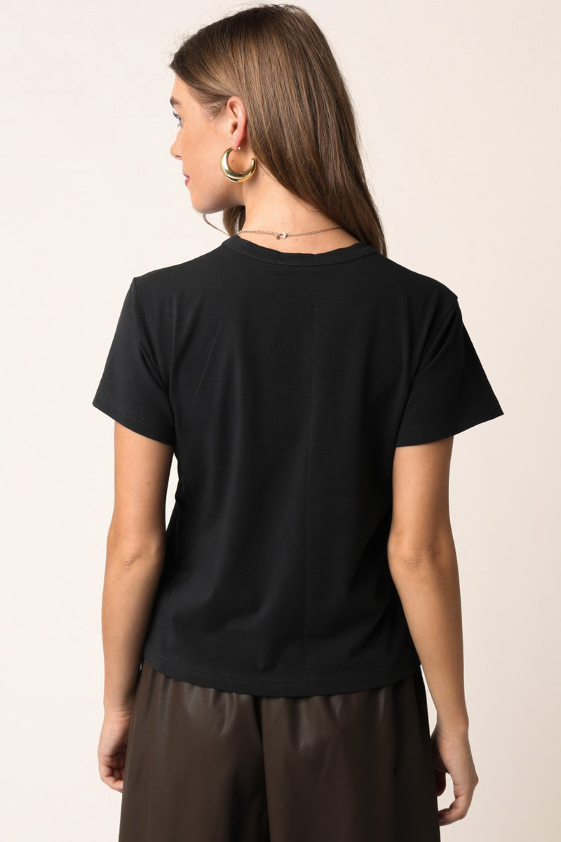 Maia Vintage Tee in Black