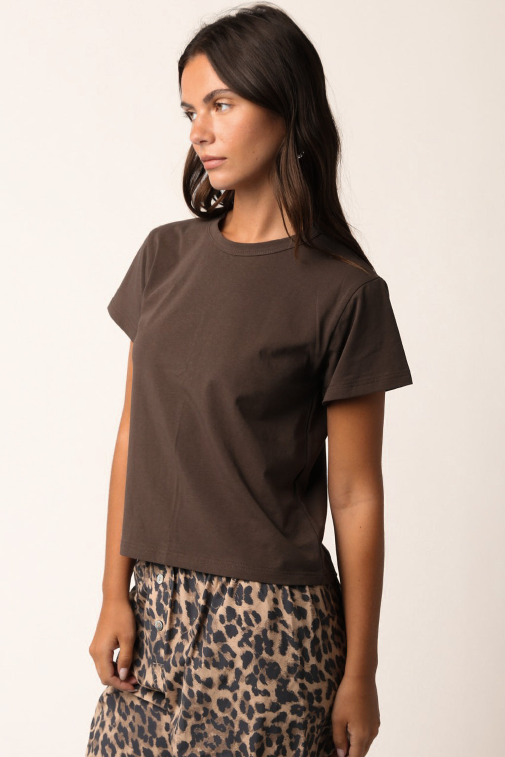 Maia Vintage Tee in Brown