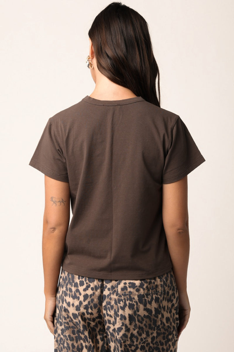 Maia Vintage Tee in Brown