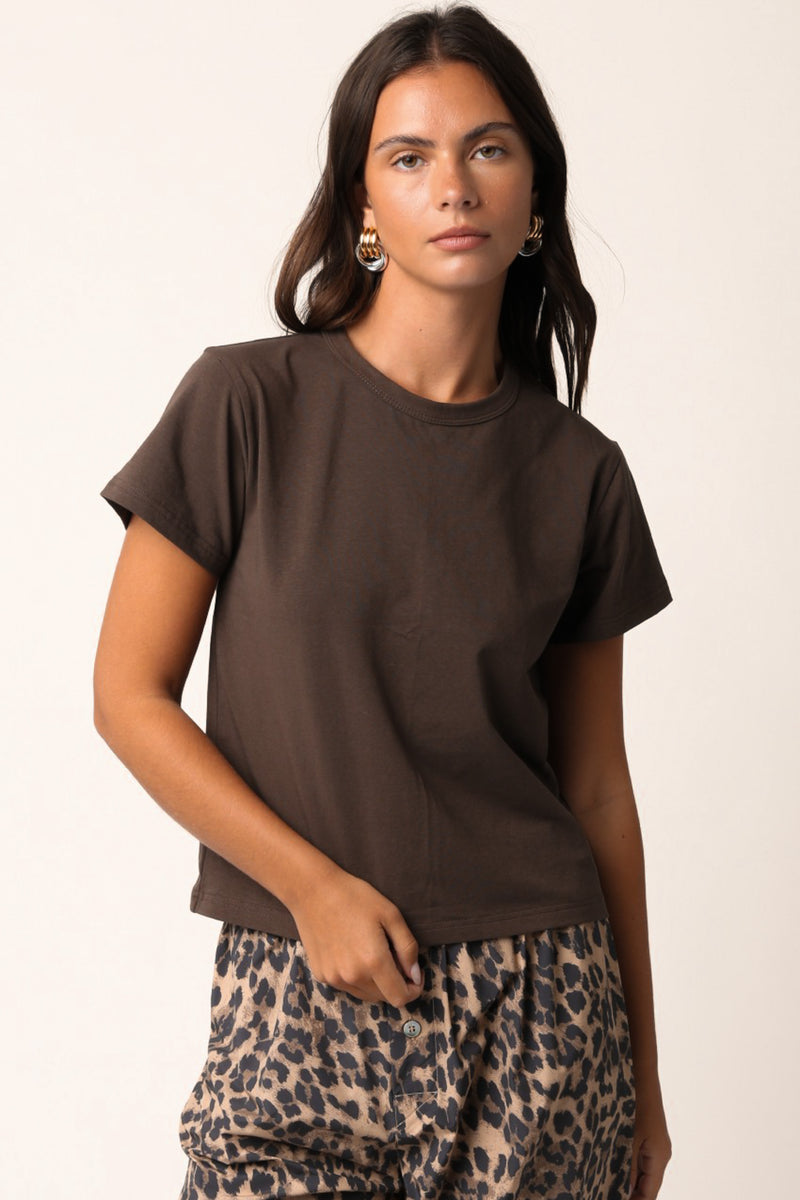 Maia Vintage Tee in Brown