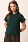 Maia Vintage Tee in Dark Green