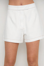 Mara Denim Short in White