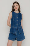 Mara Denim Short in Dark Wash