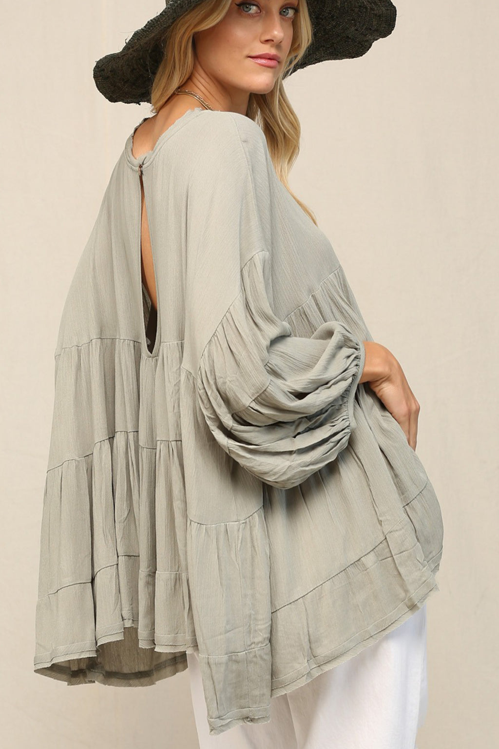 Michaela Top in Dusty Olive