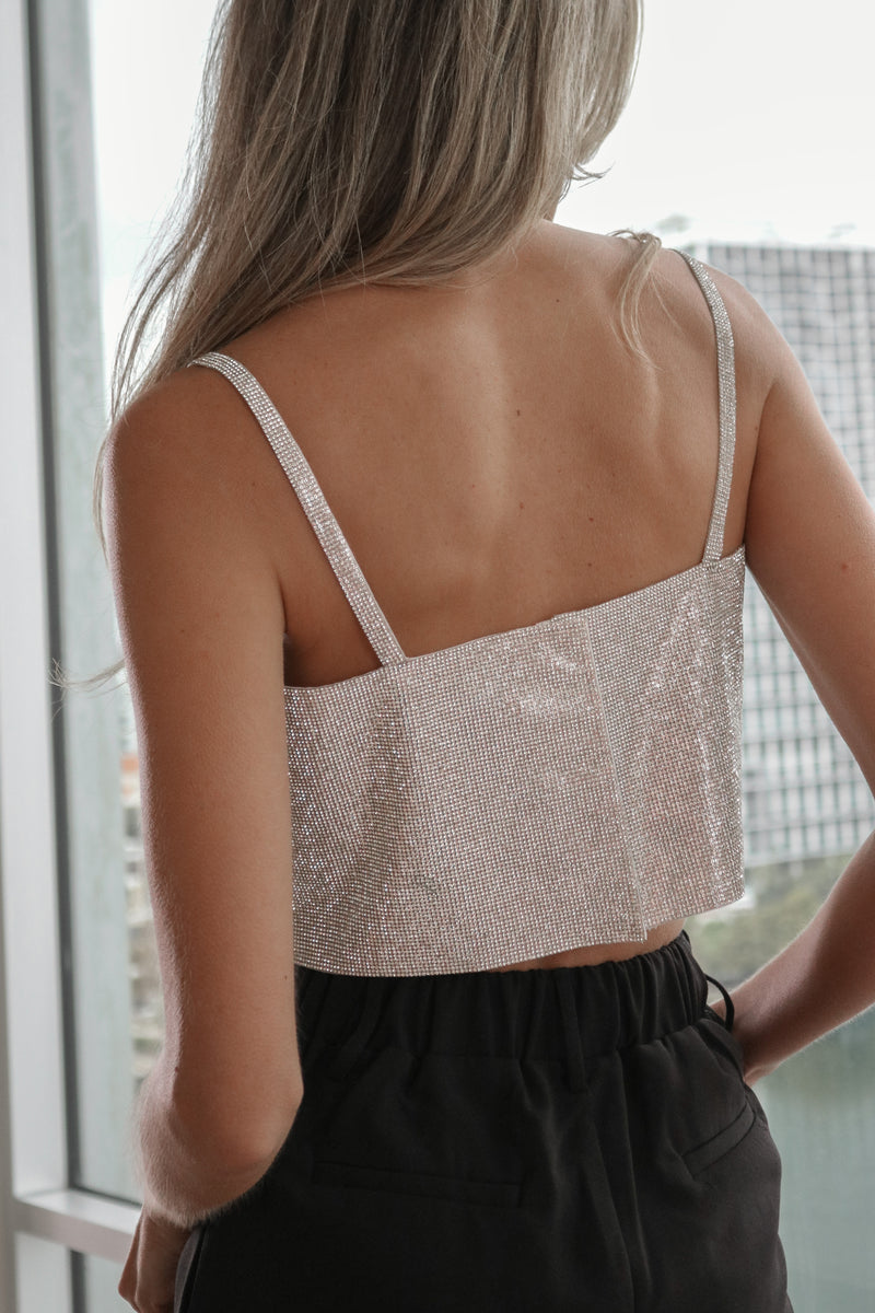 Mirage Top in Silver