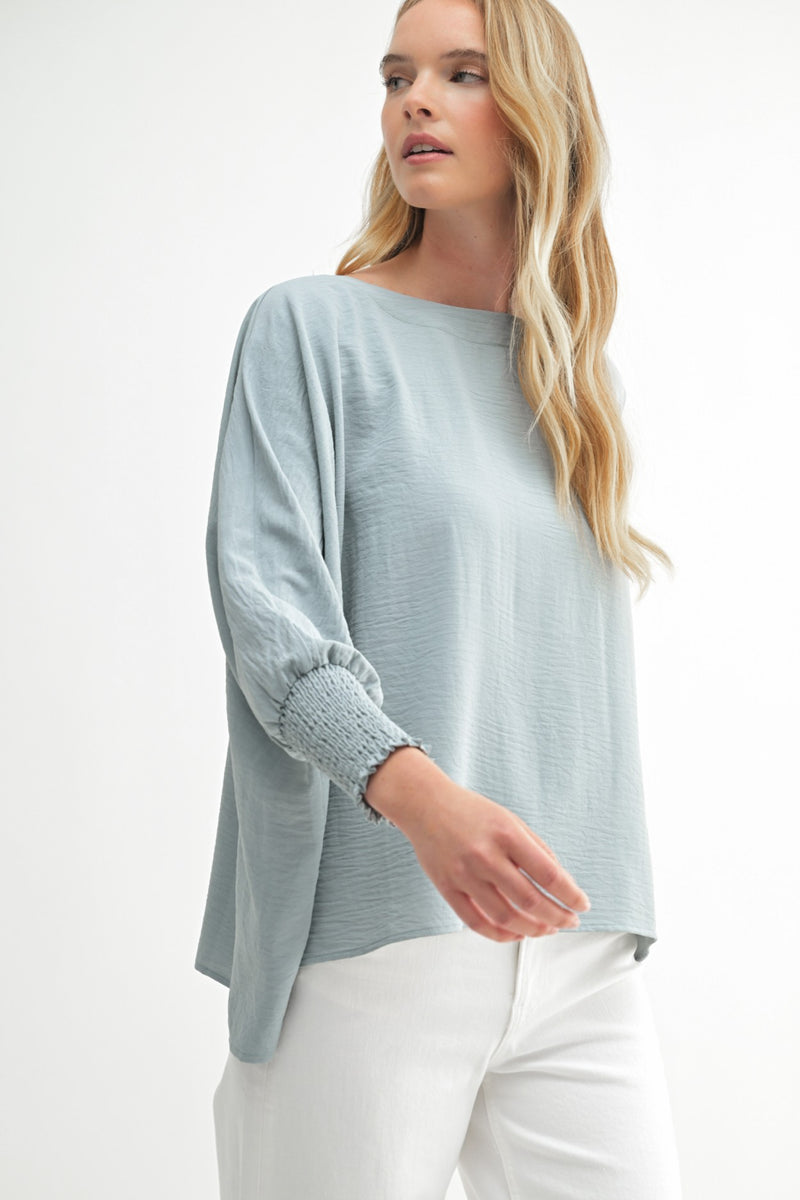 Monroe Top in Light Blue