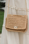 Moving to Maui Handbag in Dark Straw