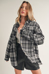 Noelle Flannel Shirt in Black