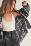 Noelle Flannel Shirt in Black
