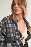 Noelle Flannel Shirt in Black