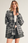 Noelle Flannel Shirt in Black