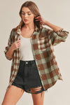 Noelle Flannel Shirt in Brown