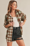 Noelle Flannel Shirt in Brown